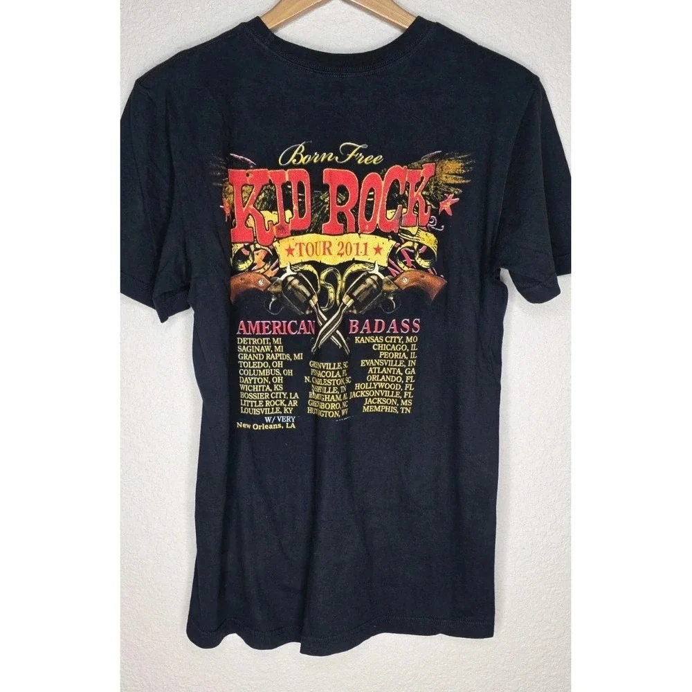 Kid Rock T-Shirt Men M Born Free Tour 2011 Concert Band Tee Short Sleeve